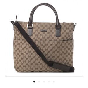 Gucci Beige and Brown Monogram Messenger Bag
